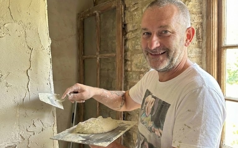 Internal lime plastering heritage property Gloucestershire
